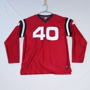 Old Navy Brand #40 Football Jersey Tag XXL Measures XL Split Hem Netted Shoulder